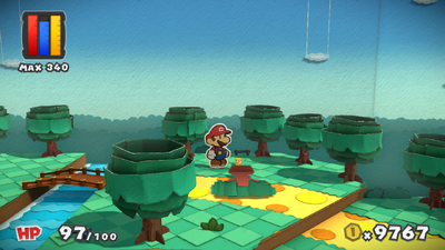 Fourth ? Block in Sacred Forest of Paper Mario: Color Splash.