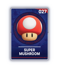The Super Mushroom card from The Super Mario Galaxy Movie Collectible Cards