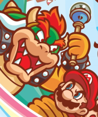 Artwork of Bowser holding the Vibe Scepter