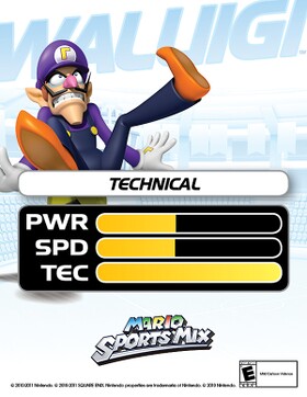 A Mario Sports Mix player card from the official Nintendo of America Twitter account.