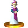 Young Zelda's trophy, from Super Smash Bros. for Nintendo 3DS.