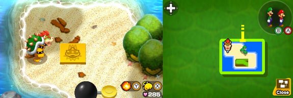 Location of the Body Slam Panel in Blubble Lake (remake).