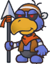 Sprite of a Dark Craw from Paper Mario: The Thousand-Year Door