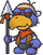 Sprite of a Dark Craw from Paper Mario: The Thousand-Year Door