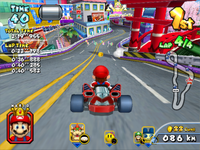 Mario in Diamond City from Mario Kart Arcade GP 2