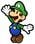 Artwork of Luigi from Super Paper Mario.