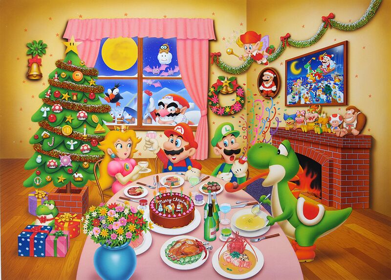 File:Mario Christmas Puzzle Artwork 1.jpg
