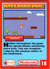 One of the Nintendo Collector Cards