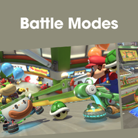 Cover image for the Battle Modes playlist for Mario Kart 8 Deluxe on Nintendo Music.