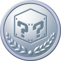 A silver Special medal in New Super Mario Bros. U Deluxe