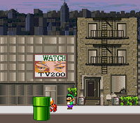 New York City in Mario is Missing! for the Super Nintendo Entertainment System.