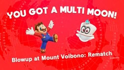 Multi Moon collection still from Super Mario Odyssey, but since it is post 1.2.0 and the Multi Moon was obtained already, the item does not appear