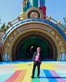 Miyamoto in front of the entrance