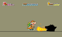 Dark Bowser attacking Bowser with Fire Breath