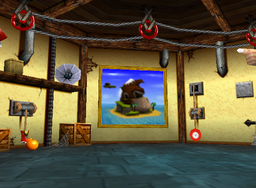 Donkey Kong in Snide's H.Q. in the game Donkey Kong 64.