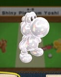 Shiny Platinum Yoshi, from Yoshi's Woolly World.