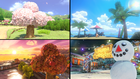 Preview art for all four seasons of Animal Crossing in Mario Kart 8.