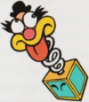 Artwork of a Jack-in-the-Box, from Super Mario Land 2: 6 Golden Coins.