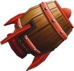 Artwork of a Rocket Barrel from Donkey Kong Country Returns HD