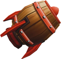 Artwork of a Rocket Barrel from Donkey Kong Country Returns HD