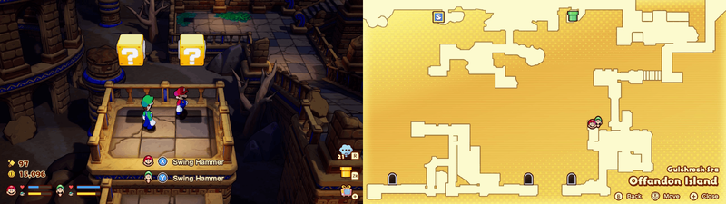 Blocks 27-28 in Offandon Island from Mario & Luigi: Brothership