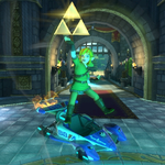 Link performing a trick. Mario Kart 8.