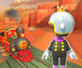 The course icon of the R variant with the King Boo Mii Racing Suit