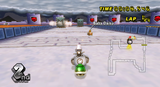 Dry Bones approaching the first set of Thwomps