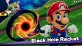 Mario's introduction in the Galaxy Court. Note the lighting exclusive to the court.