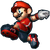 Mario's sprite seen in the main menu from Super Mario Strikers