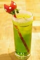 Pakkun Flower Soda from Tower Records Cafe in Omotesandō, during the Super Mario Bros. 30th Anniversary collaboration event