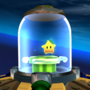 Squared screenshot of a glass cage in Super Mario Galaxy.