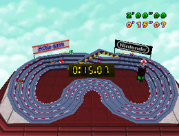 Course 2 of Slot Car Derby in Mario Party