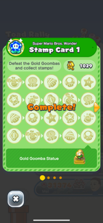 The Stamp Card from the Super Mario Bros. Wonder event.