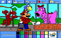 Mario as a zookeeper.