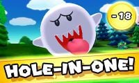 Boo recieving a Hole-in-One in Mario Golf: World Tour.