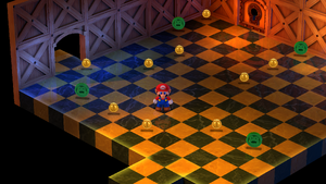 Coins found in the room with invisible Lava Blubbles in the Booster Tower of Super Mario RPG.