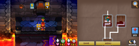 Nineteenth and twentieth blocks in Bowser's Castle of Mario & Luigi: Superstar Saga + Bowser's Minions.