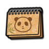 The icon for the Cluck-A-Pop prize "Panda Sketchbook".