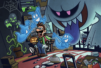 Promotional 2D artwork for Luigi's Mansion 3