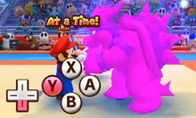 Mario and a Phantasmal Fog-powered Bowser compete in Judo