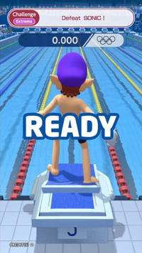 Mario & Sonic at the Olympic Games Tokyo 2020 - Arcade Edition Waluigi swimming