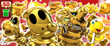 The Gold Pipe from the 1st Anniversary Tour in Mario Kart Tour