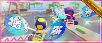 The Flying Flappers Pack from the Sundae Tour in Mario Kart Tour