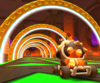 Thumbnail of the Peach Cup challenge from the 2022 Bowser Tour; a Ring Race challenge set on RMX Bowser's Castle 1
