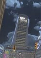 The MKTV tower in Crown City in Mario Kart World