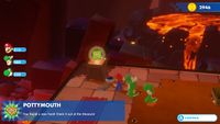 Mario and the gang find a chest in Lava Pit