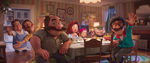 Mario and Luigi's family in their apartment