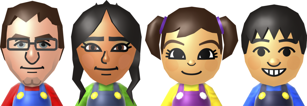 File:NSMBU Four Miis Artwork.png - Super Mario Wiki, the Mario encyclopedia