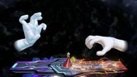 Crazy Hand, alongside Master Hand, in Super Smash Bros. for Nintendo 3DS and Super Smash Bros. for Wii U